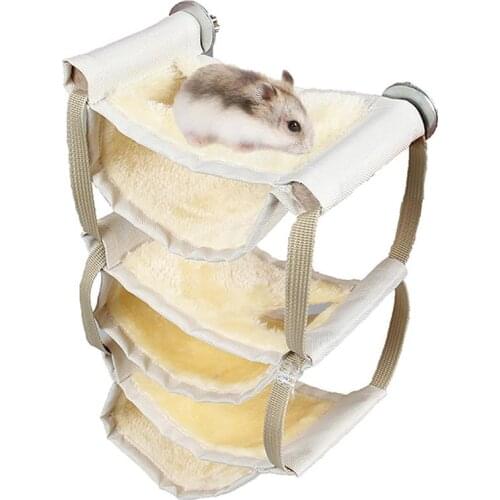Small Animal Hamster Cage Hanging Hammock Plush Warm Hamsters Chinchillas Ferrets Nest Pet Guinea Pig Squirrel Cages Accessories