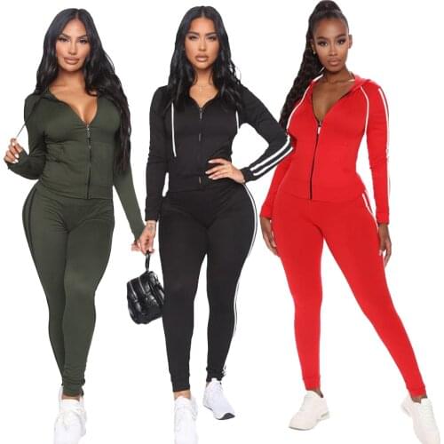 European and American Leisure Fashion Sports Hooded Two-Piece Suit