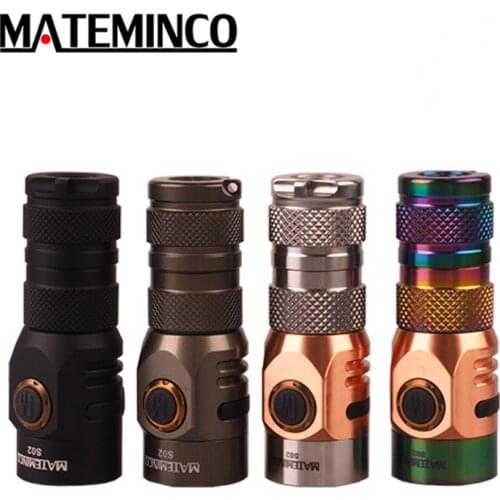 Stainless Steel Flashlight MATEMINCO S02 CREE XPG3/2 NICHIA 219C max. 1630LM outdoor torch for everyday carry self defence