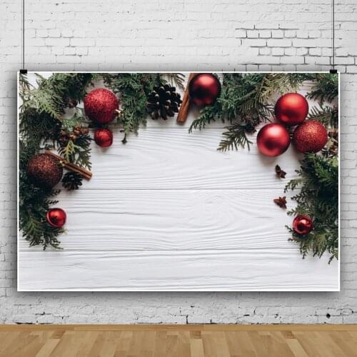 Photographic Backgrounds For Photo Grey Wooden Board Planks Christmas New Year Ball Pin Pet Portrait Photographic Backdrops
