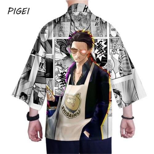 Anime The Way of the Househusband Tatsu Cosplay T-shirt 3D Print Tatsu Harajuku Cardigan Kimono Coat Mens Hip-Hop Shirts Shorts
