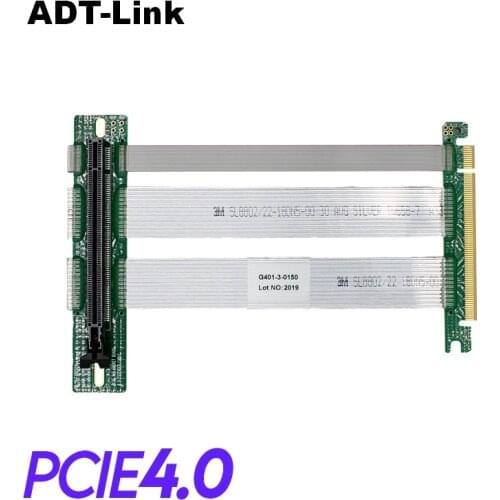 PCI Express 4.0 PCI-e4.0 16x Flexible Cable Card Extension Adapter High Speed Riser Card Graphics Cards Connector Cable L type