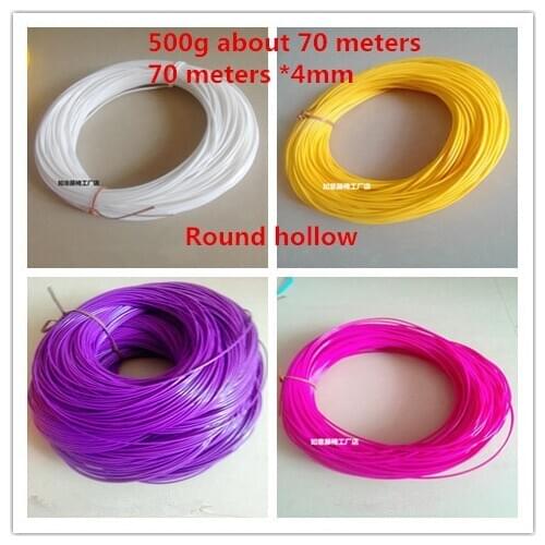 Round hollow 500g about 70 meters: synthetic rattan weaving material plastic rattan for chair table, tavolo rattan