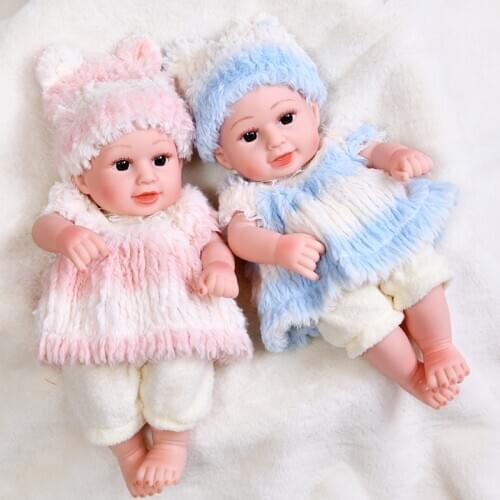 30CM Reborn Baby Doll Food Grade Silicone Body Baby Dolls No Function Soft Waterproof Lifelike Real Bebe Toys Doll Gift For Kids