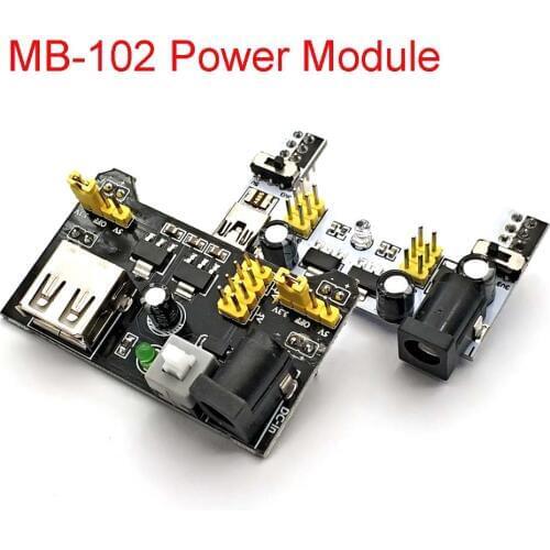MB102 Breadboard Power Supply Module /MB102 White Breadboard Dedicated Power Module 2-way 3.3V 5V MB-102 Solderless Bread Board