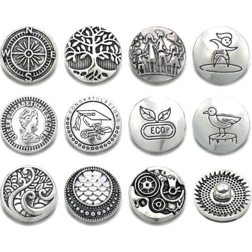 Flower w441 3D 18mm 20mm metal snap button for Bracelet Necklace Interchangeable Jewelry Women accessorie findings