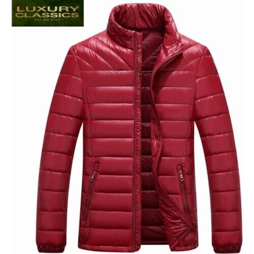 Man 2021 Parkas Fashion Warm Outerwear Winter Jacket Men Ultralight Casual Duck Down Jaquetas Masculina Inverno CJ279