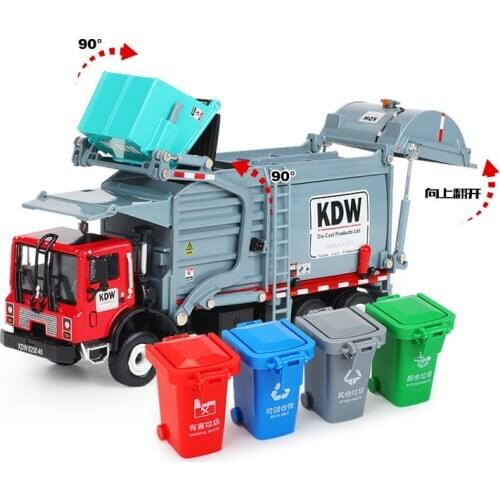 1:50 high simulation city garbage classification set all alloy multi-joint simulation garbage truck model childrens toys