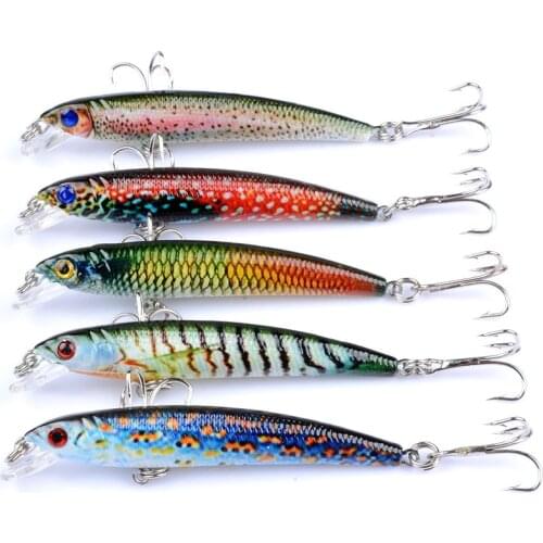 Jointed minnow Wobblers ABS Body with Soft Tail SwimBaits soft lure for pike and bass 7.5cm/4.7g 5 color