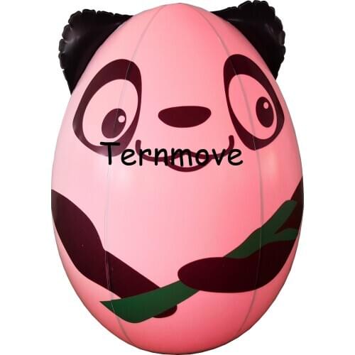 Inflatable led panda Tumbler Inflatable Toys Tumbler Children Inflatable Animal Balloon with led light（punch shift color