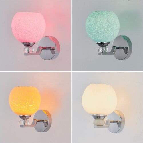 Bedroom wall light colorful rion glass nordic led wall lamp modern wall lights for home living room wall decor wanddecoratie