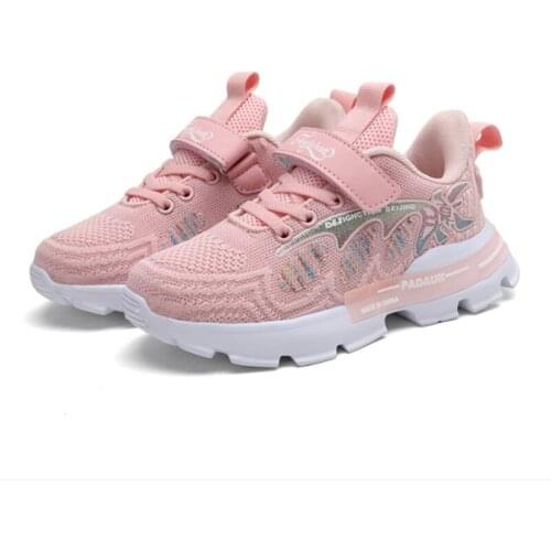 2021 Spring and Autumn New Children Shoes Girls Comfortable Sneakers Breathable Fashion Outdoor Pink Girls Casual Shoes