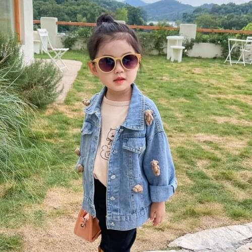 2021 Autumn New Arrival Girls Fashion Denim Coat Kids Jackets Children Clothes