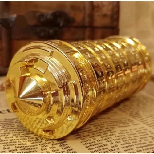 Creative Metal Cryptex Locks Leonardo Da Vinci Code Toys Letter Password Escape Chamber Props Birthday Gifts For Friends