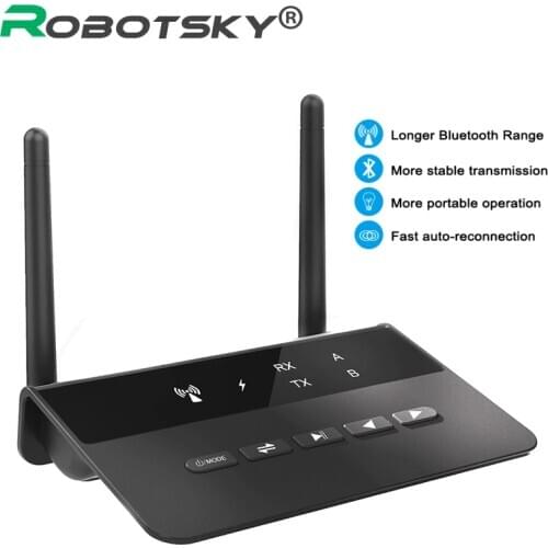 RCA Transmitter Receiver 80M Bluetooth Wireless Audio Adapter Receiver AptX HD Low Latency PC TV Car Wireless Adapter For TV PC