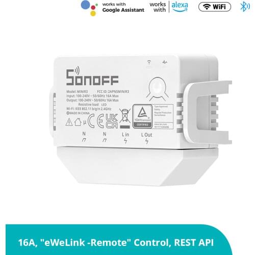 Upgrated Version SONOFF Basic R2 Wifi Smart DIY Switch Timer Support EWelink APP Home Automation Work With Google Home Alexa