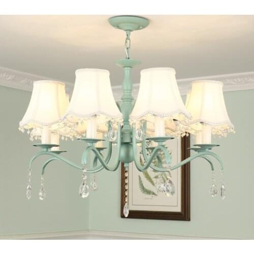 Modern Pink Crystal Chandelier Princess Girl Room 3/ 6/8 Heads Pendant Light Fixture LED Suspension Lamps PA0427