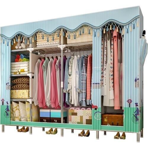Cloth Wardrobe For clothes Fabric Folding Portable Closet Storage Cabinet Bedroom Home Furniture