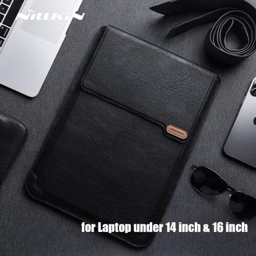 Nillkin Leather Versatile Laptop Sleeve For Macbook 14 16 Pro Air 3 in 1 Angle Adjustable Stand Mouse Pad Business Laptop Bag