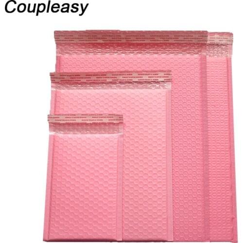 20Pcs Pink Poly Mailer Waterproof Bubble Mailer Shockproof Padded Envelopes Self Seal Shipping Bag Mailer 11 Sizes Packaging Bag
