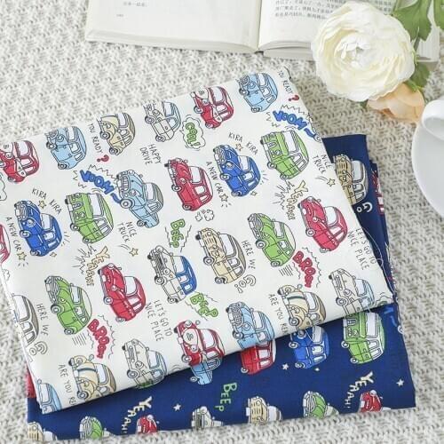 Beep Car DIY handmade sewing craft patchwork quilting home sheets pillow decor tissus cloth material 100% Twill Cotton Fabric