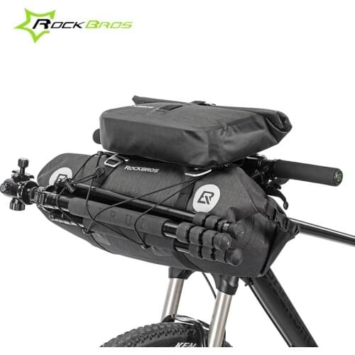 Rockbros Waterproof Bicycle Bike Front Frame Top Tube Bag Basket Large Capacity Handlebar Bag Cycling Pack Bicycle Accessories