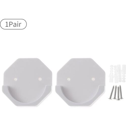 1Pair Shower Curtain Rod Mount Holder For Wall Self-Adhesive Shower Rod Tension Retainer No Drilling Stick On Screw Fixation