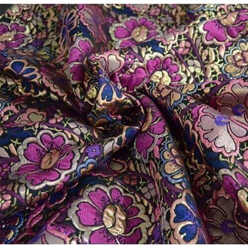 145cm width Imported European style Metallic Jacquard Brocade Fabric,3D jacquard yarn dyed fabric for Womens Coat Dress Skirt