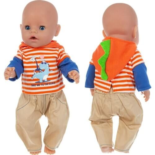 2020 New Dinosaur costume suit Doll Clothes Fit For 18inch/43cm born baby Doll clothes reborn Doll Accessories