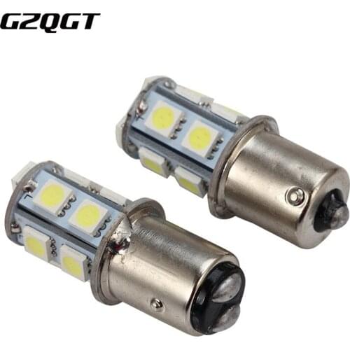 2X 1156 BA15S P21W 13SMD 5050 1157 White Red Car Led Rear Turn Signal Lights Brake Tail Lamps Auto Parking Reverse Bulbs DC 12V