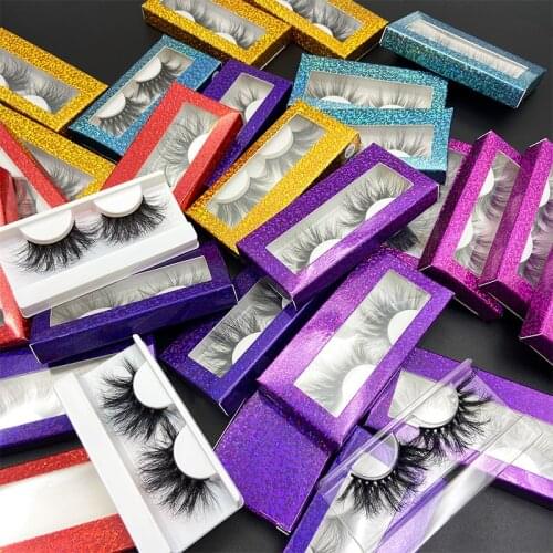 3D MIKIWI Dramatic 25MM Wholesale Makeup Mink Lashes Length Fluffy Mink Eyelash Packaging Colors Paperbox Long Natural Lashes