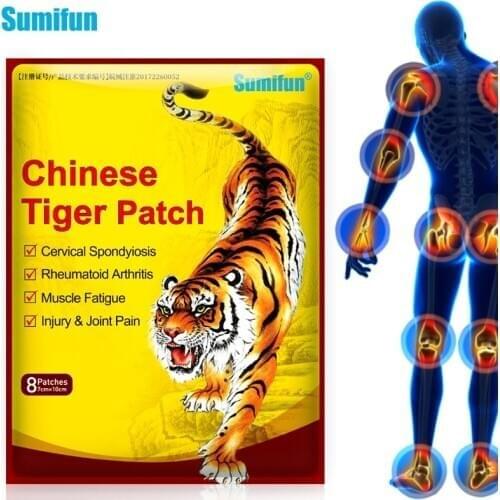 Sumifun 8pcs Tiger Balm Patches Analgesic Plaster Arthritis Joint Back Pain Patch Neck Muscle Body Herbal Plaster K05301