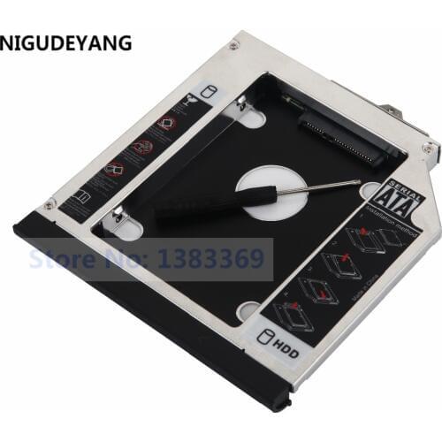 With Bezel Front Panel + Bracket 2nd HDD SSD SATA hard drive Caddy Adapter for HP EliteBook 8440w 8530w 8540w 8730w 8740w
