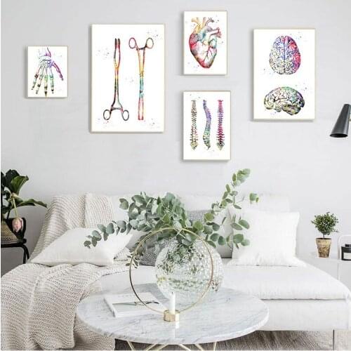 Anatomy Art Human Heart Brain Lungs Wall Art Canvas Painting Nordic s And Prints Wall Pictures For Doctor Office Decor