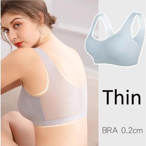 Plus Size Bra Seamless Bras For Women Ultra Thin Underwear Women Push Up Bra Big Size Lce Silk Breathable Female Bra