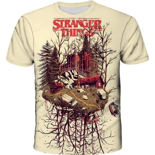Stranger Things T Shirt Kids Fashion 3 D Printing T Shirt Boys Girls Short Sleeve Casual Clothing Cool Boy Tops Tees 4-14T