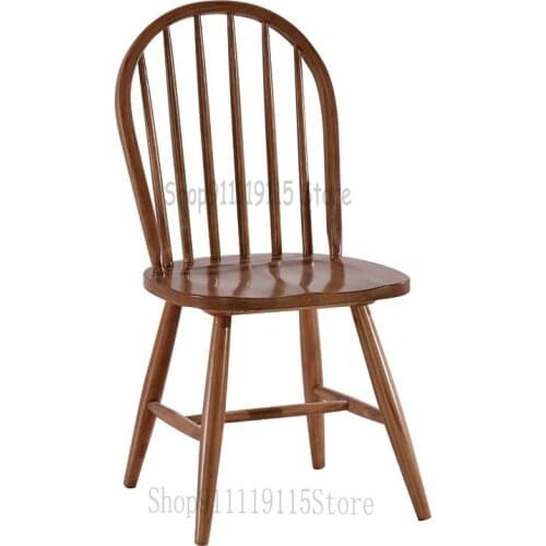 Export American Country Solid Wood Dining Chair Arc Back Windsor Chair Coffee Shop Sword Back Chair Computer Chair Wooden Peacoc