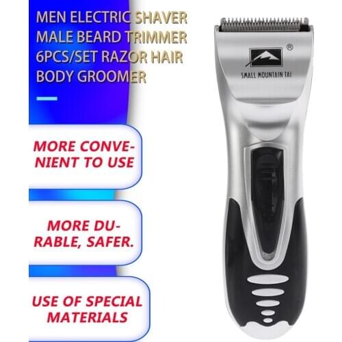 Electric Shaver Razor for Men Beard Hair Trimmer 6pcs/Set Razor Hair Body Groomer Hair Removal Rechargeable Shaving Machine