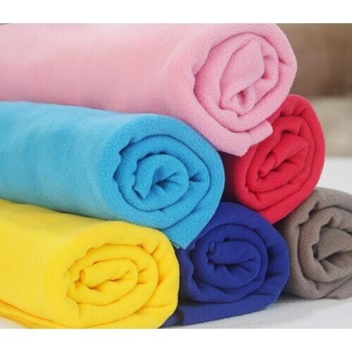 Fleece Fabric Solid DIY Polar Plush Fabric for Kid Cloth Pillow Bed Sheet Coat Material Winter Use 50cm*150cm