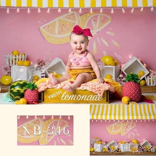 Newborn Fruit Themed Backdrop for Photography Children Baby Birthday Party Photo Background Portrait Backdrops Banner Decoration