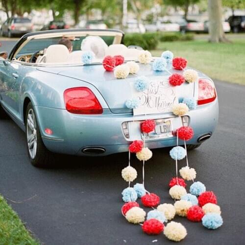 5pcs 15cm 20cm 25cm muliti-color Handmade Tissue Paper Pompom Garland Rustic Weeding party decoration birthday shower supply