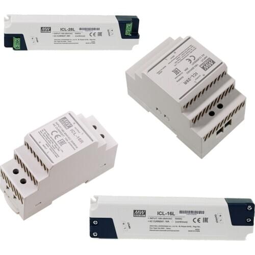 ICL-16L/16R/28L/28R AC Ineush Current limiter DIN MeanWell Powersupply integtated bypass relay for Capacitive load