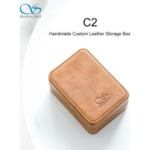 SHANLING C2 Handmade Custom Leather Storage Box for ME100 Earphones Portable Pressure Box