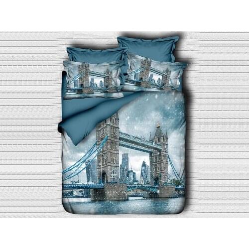 Best Class Digital Printed 3d Single Personality Duvet cover set Bridge