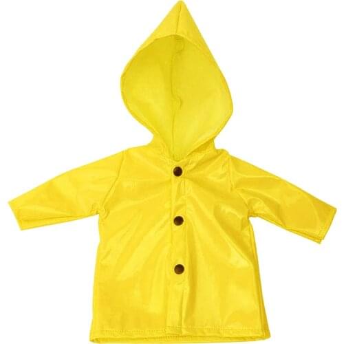 18''Doll Clothing Outfits Candy Color Raincoat Pant Hat Suit For Dolls/ Doll Dressing Up Accessories