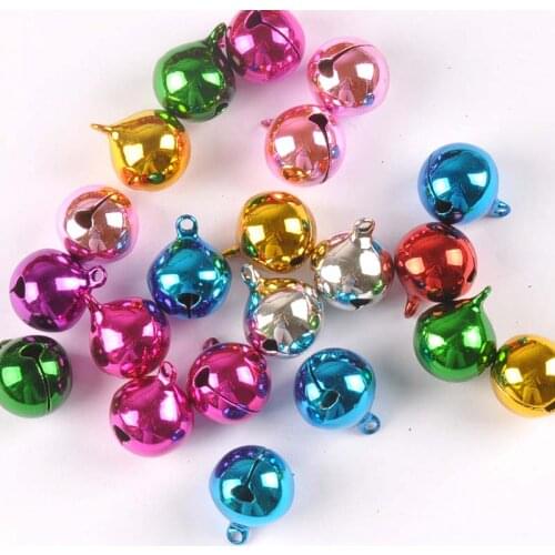 Mix Color Metal Small Jingle Bells Pendants For DIY Crafts Accessories Decoration Christmas Tree Bells Ornaments Kid Gift C2682