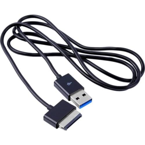 USB Charger Sync Data Cable for ASUS Eee Pad Tablet Transformer TF101 TF201 Wholesale USB 3.0, 40pin Data Port. Stock Black 95cm
