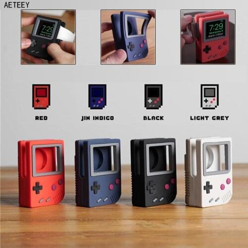 Retro Silicone Charg Stand Holder Station Dock GameBOY Apple Watch SE 6 5 4 3 44/40mm Charging Docking Desktop Holder for IWatch