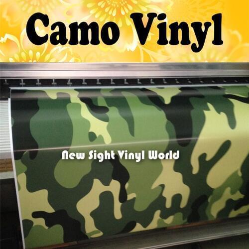 Green Military Camouflage Wrap Jungle Camo Vinyl Wrap Sheet Bubble Free Vehicle Wrap Size:1.50*30m/Roll