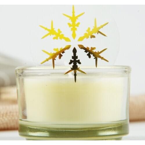 120pcs/Lot DIY gift transparent Golden snowflake pattern seal label stickers Merry Christmas decorate PVC 3.5cm